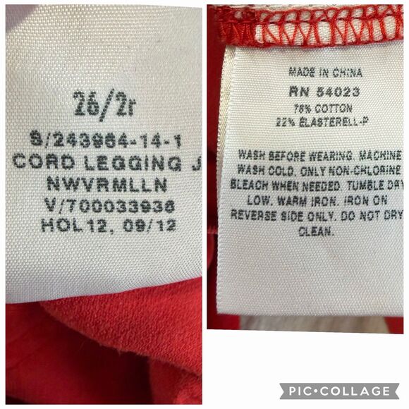 Gap 1969 Women's Red Corduroy Slim Leg Pants Size 26r Holiday Legging Low Rise - Picture 10 of 15